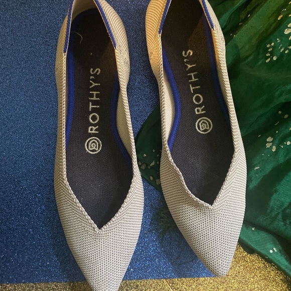 ROTHY'S GREY BLUE HALO RETIRED POINTED Flats LUX - Picture 4 of 13